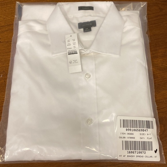 J Crew Bowery wrinkle-free dress shirt with spread collar BG666 - Picture 5 of 6